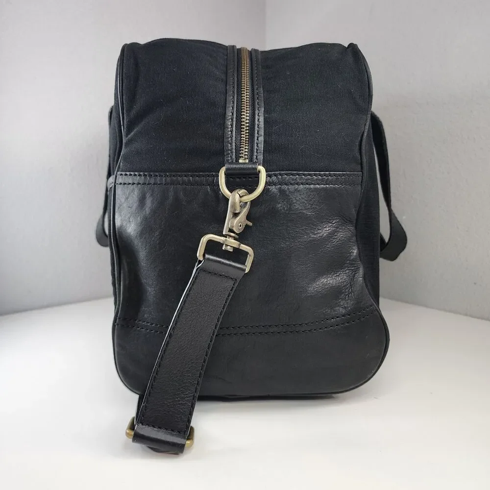 RARE Jordan Brand x Cole Haan Black Leather Canvas Collab Weekender Duffle Bag